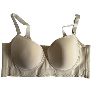 Filifit Sculpting Uplift Full Back Coverage Wireless Bra Beige Size 46DDD NWOT